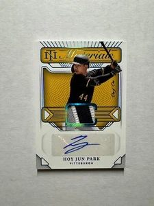 Panini National Treasures Hoy Jun Park 2022 Holo parche azul platino automático 1/1 - Imagen 1 de 2