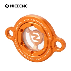 NICECNC Transparent Oil Filter Cover Cap For KTM 250 350 450 500 EXC-F 2017-2025 - Picture 1 of 11