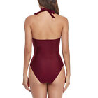 (Type 2 L)Women One Piece Swimsuit Halterneck Backless Bathing Suit Cmm