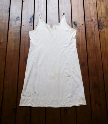 True vintage antique 1930's 30's M/L light pink cotton slip dress - Image 1 of 4