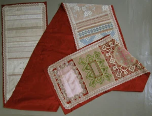 AMAZING ANTIQUE DUTCH NEEDLEWORK VERY LONG SAMPLER SEWING DARNING 11.5 FEET LONG - Picture 1 of 10