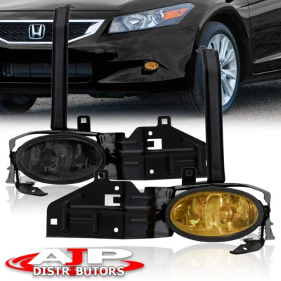Smoke Fog Lights Bumper Lamps w/ Switch+Harness For 2008-2010 Honda Accord Coupe - Изображение 1 из 4