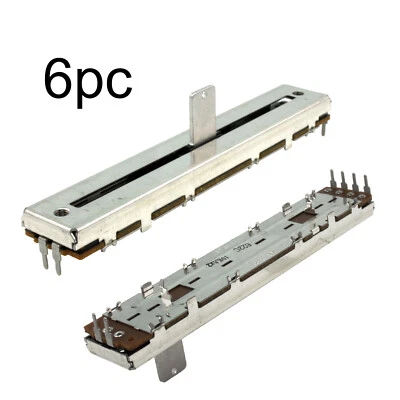 ALPS 6x 10K Schiebepotentiometer log stereo Weg 60mm L:88mm N-Fader K10A RS60N12 - Bild 1 von 4