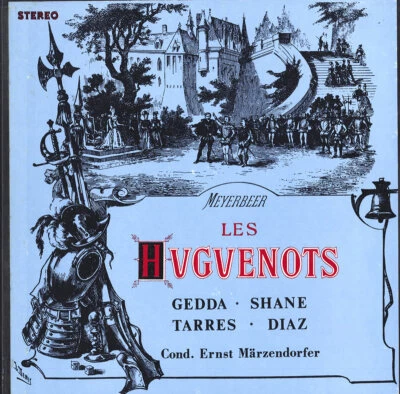 3LP Box MEYERBEER Huguenots GEDDA SHANE TARRES DIAZ MARZENDORFER MRF91 1971 Live - Image 1 of 2