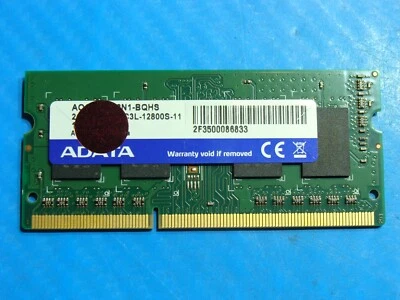 HP 15-af113cl Laptop ADATA 2GB Memory PC3L-12800S-11 AO1L16BC2N1-BQHS - Image 1 of 2