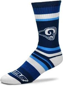 Los Angeles Rams Football blau & weiß Regenbogenstreifen Deuce Crew-Socken - Bild 1 von 1