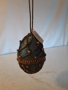 Katherines Collection 4" Egg Tree Ornament Beaded - Picture 1 of 6