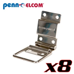 8 Pack Penn Elcom P1980N Strut Hinge with Stary 3.42"x1.42" Steel Nickel Plated - Picture 1 of 2