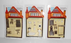 Mini Dollhouse Furniture Sets - Bedroom, Bathroom and Den - Picture 1 of 4