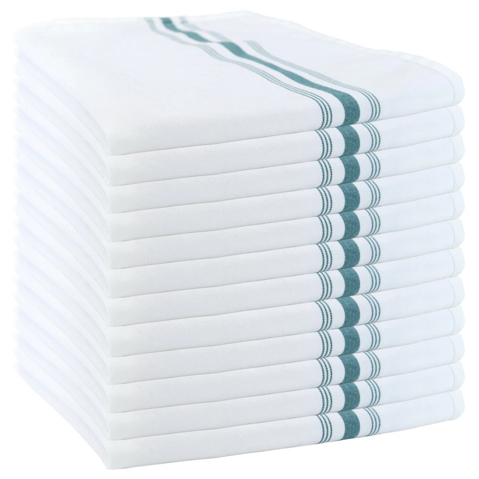 Bistro Napkins (12 Pack) ,18x22, Striped Color Options, Polyester Kitchen Linens - Image 1 of 4