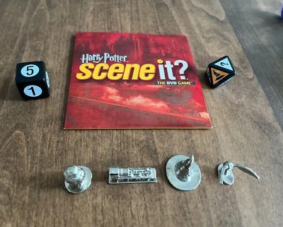 Harry Potter Scene It 1st Edition Set of 4 Metal Movers 2 Die & DVD - Image 1 of 4