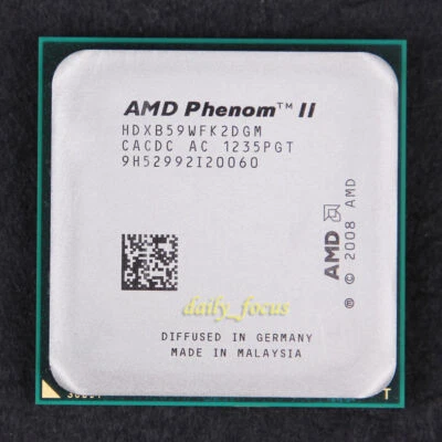 AMD Phenom II X2 B59 3.4 GHz HDXB59WFK2DGM CPU Processor 533 MHz Socket AM3 1 MB - Image 1 of 2