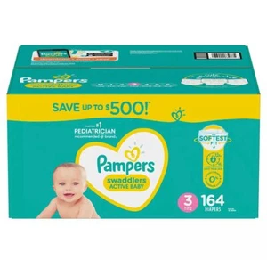 Pampers Swaddlers Disposable Diapers Size 3,164 Count - Picture 1 of 9