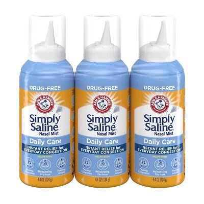 Arm & Hammer Simply Saline Daily Care Nasal Mist 4.4oz, Saline Nasal Spray, - Image 1 of 4