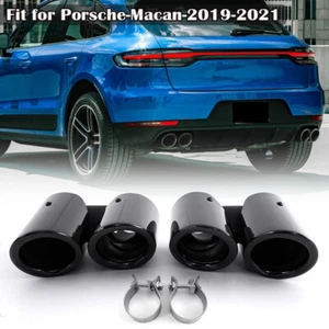 1PAIR For 2019 2020-2024 Porsche Macan 20T Exhaust Pipe Tail Throat Muffler Pipe - Picture 1 of 14