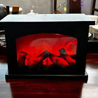#F 3D Flame Fireplace Lamp Battery Operated USB Rechargeable for Birthday Gifts