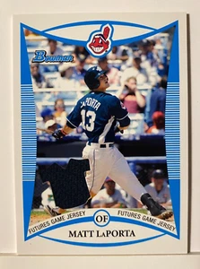 2008 BOWMAN FUTURES JERSEY MATT LaPORTA ROOKIE GAME USED CLEVELAND INDIANS B0 - Picture 1 of 1