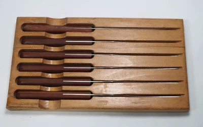 Juego de cuchillos para carne de acero inoxidable marca Boker Tree de colección 6 piezas cuchillos hechos en EE. UU. Foto 1 de 4