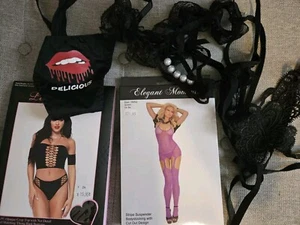 NWT Lot Of 6 Sets Exotic Dancer stripper outfits.  Leg Avenue, Elegant Moments - Picture 1 of 13