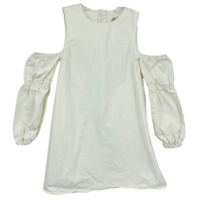 Vestido blanco hombro frío manga larga 100 % algodón para mujer 6 de ASOS DENIM Foto 1 de 4