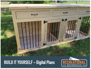 Plans to buil Wooden Dog Crate Entertainment Center - DIY Dog Kennel Furniture12