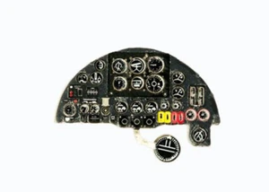 PANNELLO STRUMENTI HAMPDEN COLORATO, PE COLORD per AIRFIX, VALOM, AZ#7289 1/72 YAHU - Foto 1 di 2