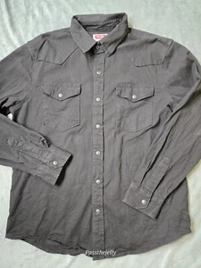 Wrangler Brushpopper Hemd Herren Large Pearl Snap Button Down schwarz - Bild 1 von 12