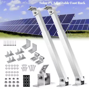 2X Soporte de panel solar Soporte de panel solar Soporte de montaje inclinable Superficie ajustable - Imagen 1 de 13