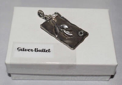 Colgante Silpada de plata de ley cristal, perla "Leaf Sprig" solo N2275 Foto 1 de 4