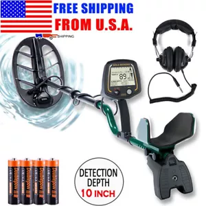 High Accuracy Metal Detector With Display Waterproof Search Coil Headphone Bag - Picture 1 of 21