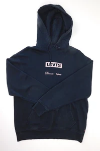 Levis Mens Relaxed Pullover Logo Hoodie Size M Black - Picture 1 of 13