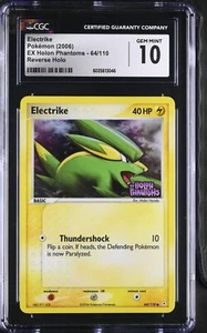 CGC 10 Electrike Reverse Holo 64/110 EX Holon Phantoms 2006 Pokemon Card - Picture 1 of 3