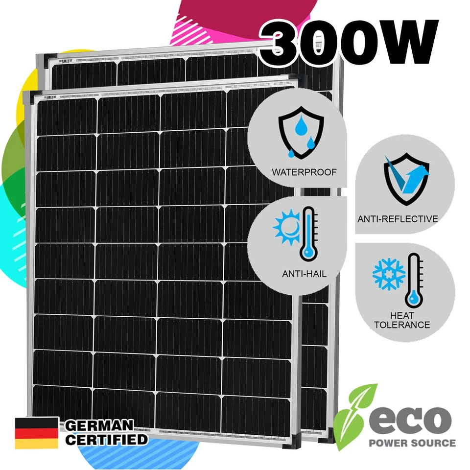300W Folding Portable Solar Panel 12V Camping Caravan Boat Charging USB