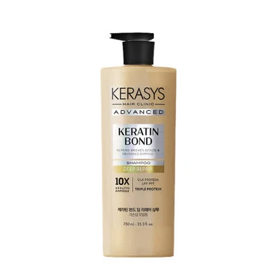 Champú reparador profundo Kerasys Advanced Keratin Bond 750 ml para cabello dañado Foto 1 de 4