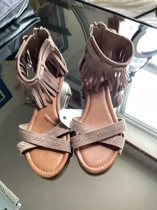 Sandales bohème femme Minnetonka Jazmyne cuir zippé pointure 8 - Photo 1/4