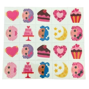 Lalaloopsy Temporary Tattoo Sheet Rag Doll Crumbs Pillow Cupcake Cake Moon Star - Picture 1 of 5