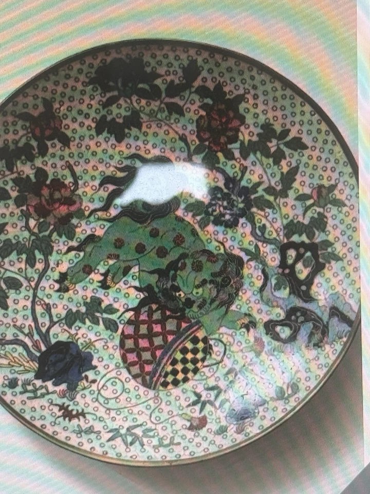 Placa de época japonesa cloisonne Edi Foto 1 de 4