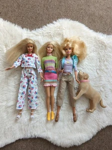 Barbie Mattel Vintage Dolls 90s 2000 With Dog - Picture 1 of 5
