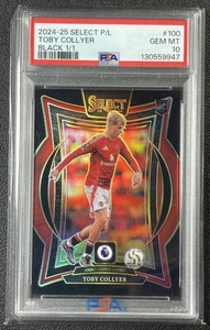 TOBY COLLYER PSA 10 2024-25 PANINI SELECT P/L 100 ROOKIE TERRACE BLACK PRIZM 1/1 - Picture 1 of 2