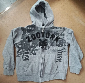 Zoo York ~ Chaqueta Gris/Negro con Capucha Cremallera ~ Niño’s Talla 12-14 ~ Usada en Excelente Condición - Imagen 1 de 7
