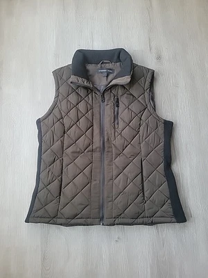 Chaleco acolchado Andrew Marc para mujer negro marrón cremallera completa talla grande cremallera bolsillos chaqueta  Foto 1 de 4