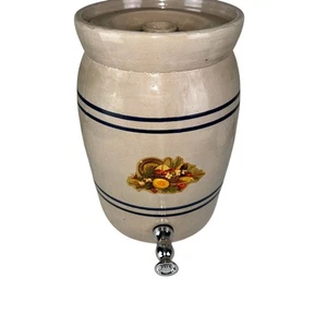 Dispensador de agua para bebidas Marshall Pottery Texas Crock con tapa 12"  - Imagen 1 de 8