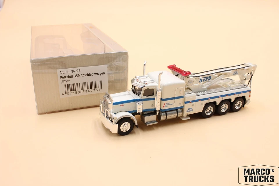 Brekina Peterbilt 359 AbTractor der NYPD No. 86276 1/87 /BRN2312 - Image 1 of 1