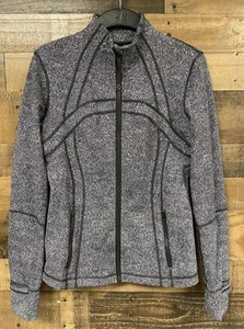Lululemon Define Jacket Womens 8 Gray Splatter Full Zip Stretch Gym Yoga Workout - Picture 1 of 15