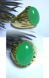 SCHMUCK-STCK CHRYSOPRAS RING 375 GOLD SOGNI D'ORO 771 Größe 17/53 - Picture 1 of 1