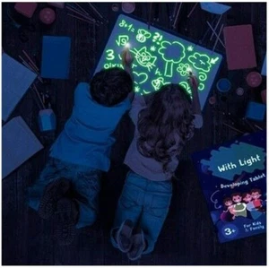 FA4 Luminous Drawing Board Night Light Fluorescent Writing Educational Geschenk - Bild 1 von 12