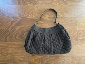 Vera Bradley Cartera Bolso de Hombro Marrón Oscuro Acolchado Tamaño Mediano/Grande Cremallera - Imagen 1 de 9