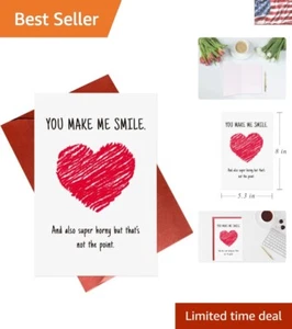 Umweltfreundliche freche Jubiläumskarte - Charmant Ich liebe dich Design, 8" x 5,3" - Bild 1 von 6