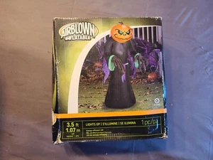 Gemmy #64115 Inflable 3.5' LED Segadora de Calabazas Decoración de Halloween en Caja - Imagen 1 de 4