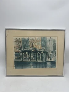 Pioneer Square Pergola Seattle Aquarelldruck 20,5” x 16,5” Künstler Paul Norton - Bild 1 von 15